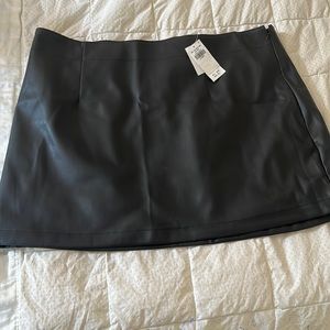 Leather Abercrombie skirt never worn